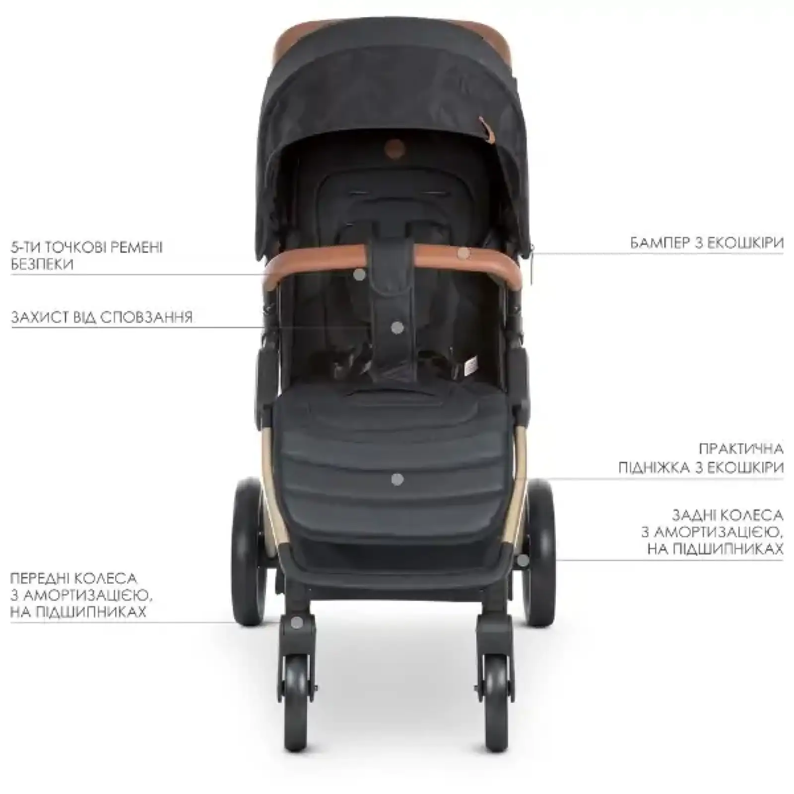 Коляска El Camino Dynamic PRO ME 1053G (special black)