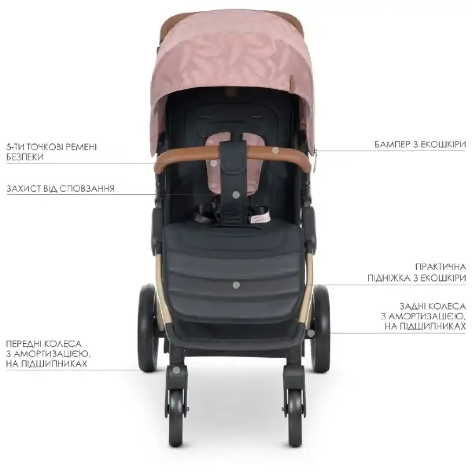 Коляска El Camino Dynamic PRO ME 1053G (special pink)