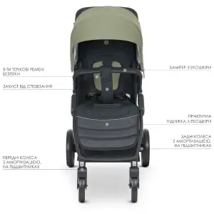 Коляска El Camino Dynamic PRO ME 1053N (khaki)