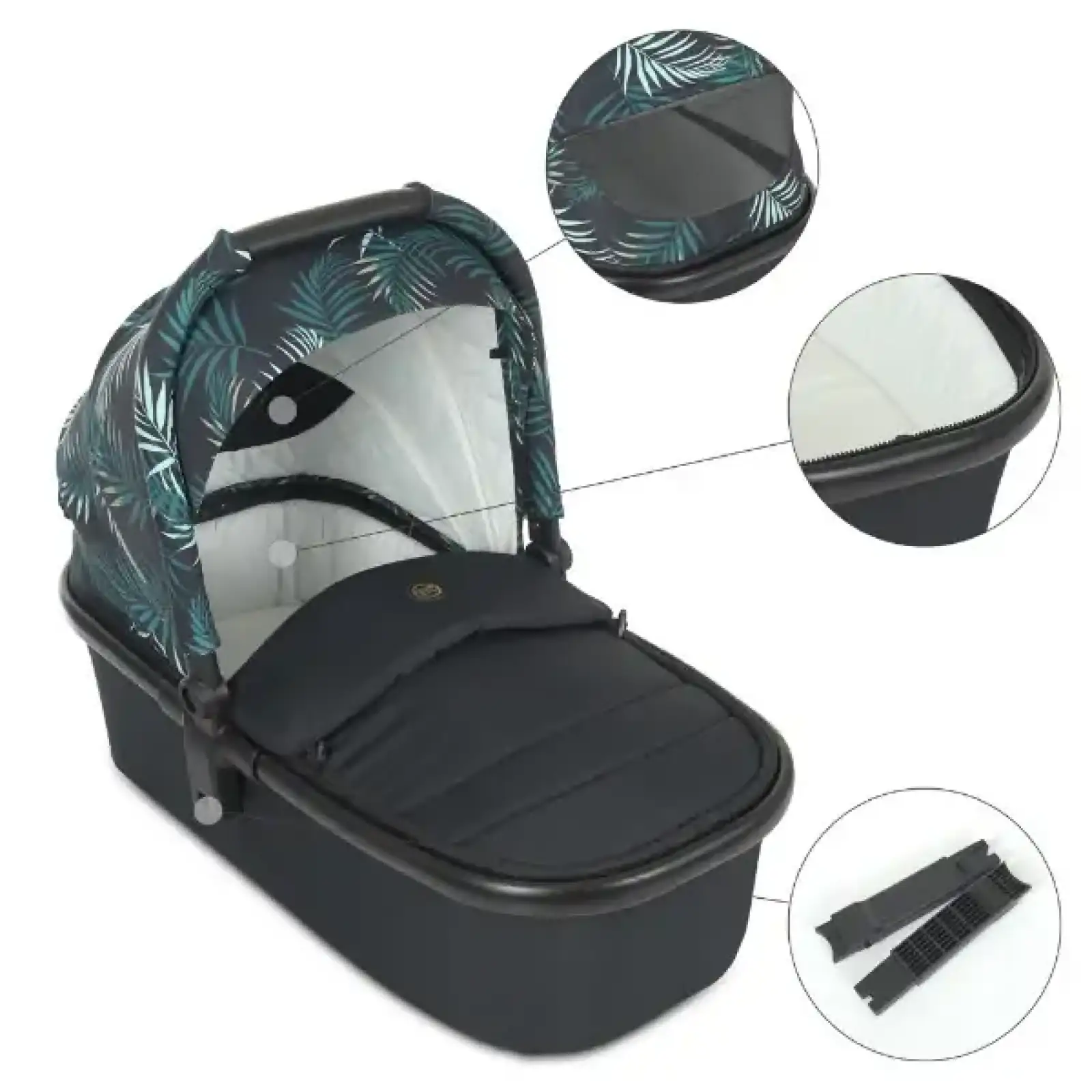 Коляска універсальна 2в1 El Camino Persona ME 1091-G (black green palm)
