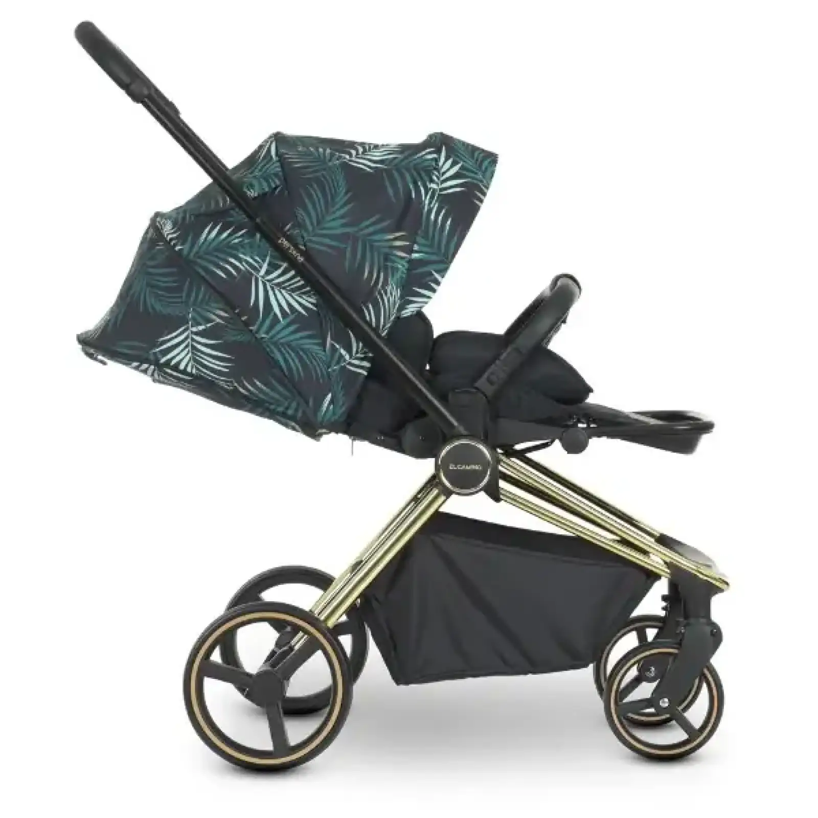 Коляска універсальна 2в1 El Camino Persona ME 1091-G (black green palm)