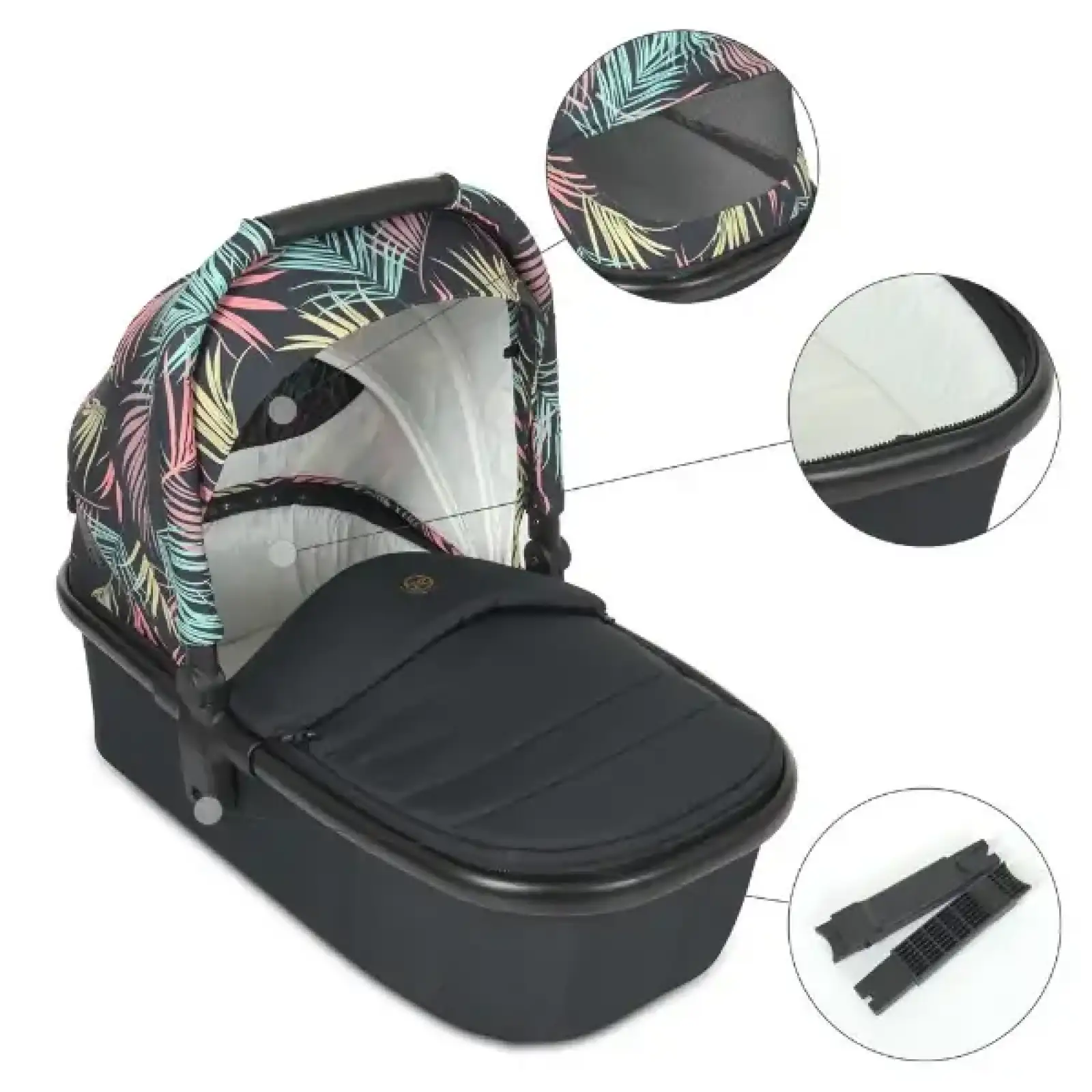 Коляска універсальна 2в1 El Camino Persona ME 1091-G (black pink palm)