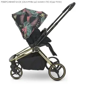 Коляска універсальна 2в1 El Camino Persona ME 1091-G (black pink palm)