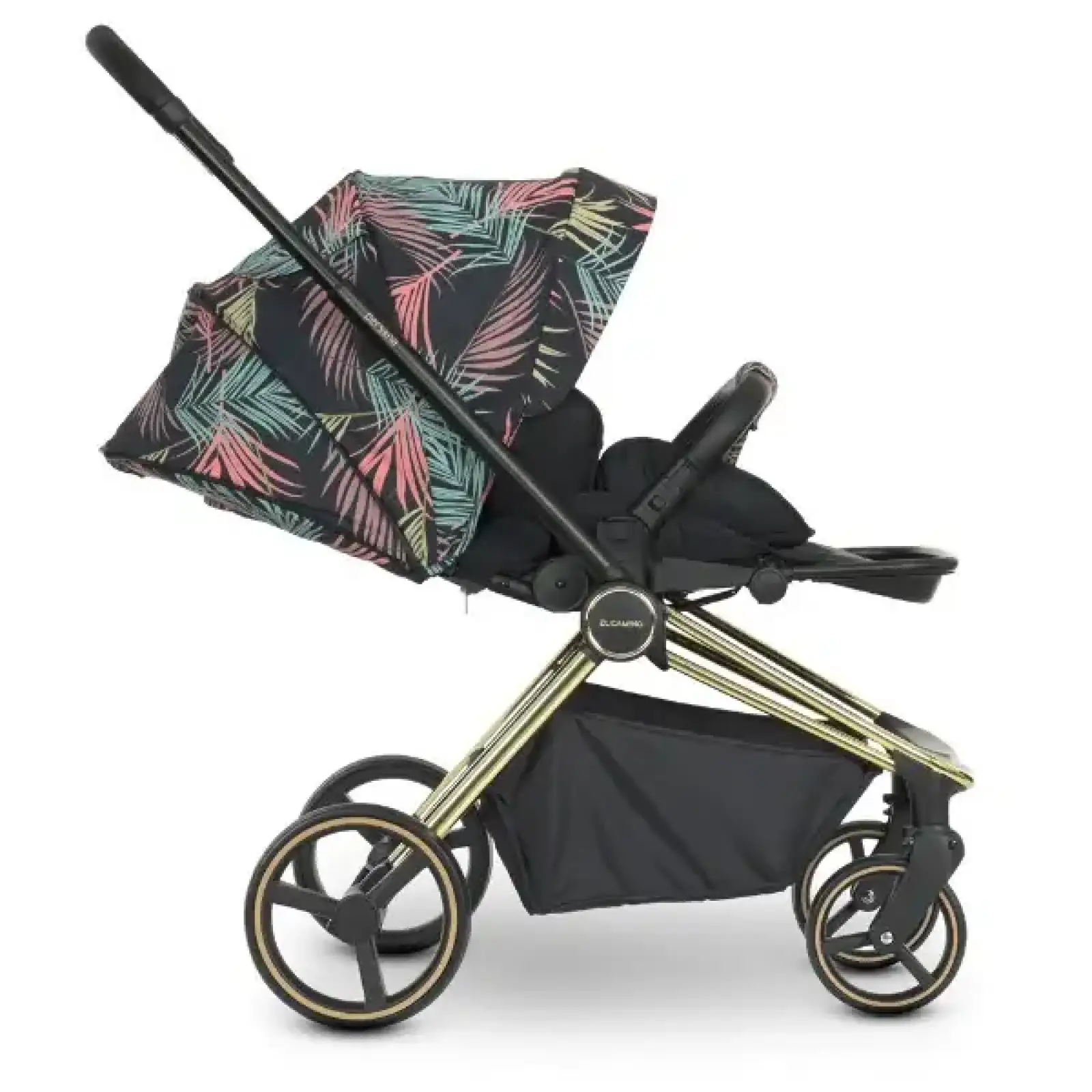 Коляска універсальна 2в1 El Camino Persona ME 1091-G (black pink palm)