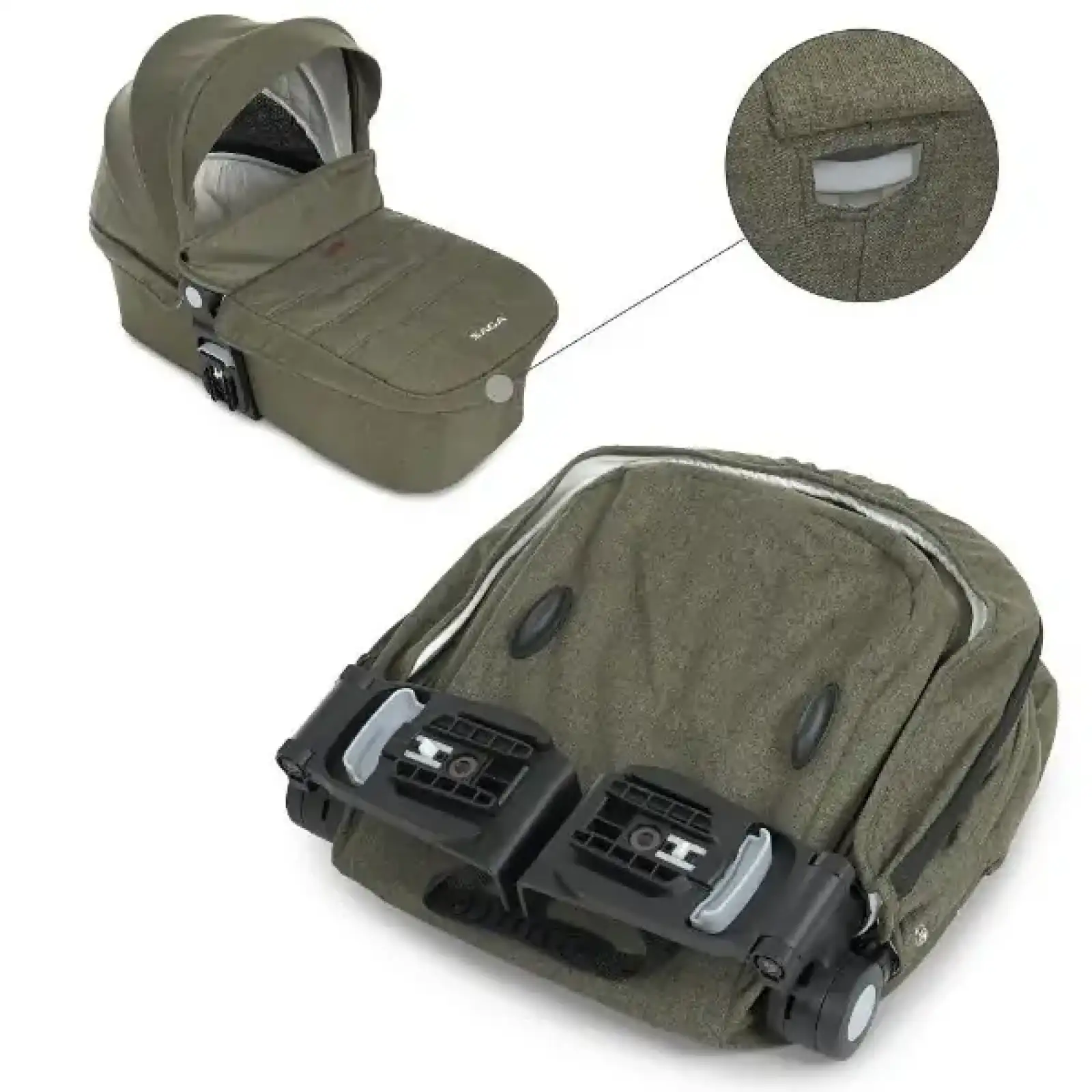 Коляска универсальная 2в1 El Camino Saga ME 1085 (denim khaki)