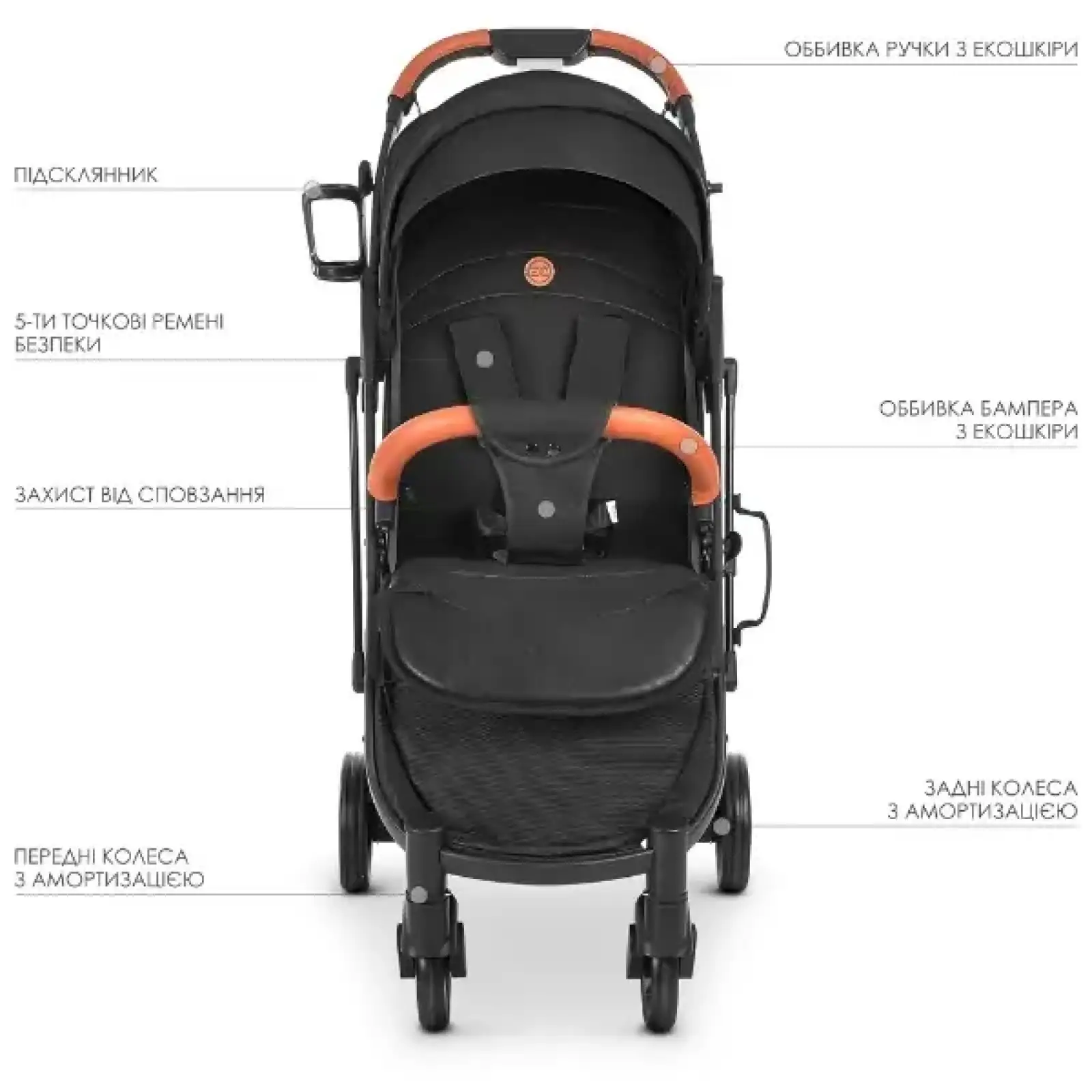 Коляска El Camino Yoga M 3910 v.2 (black)