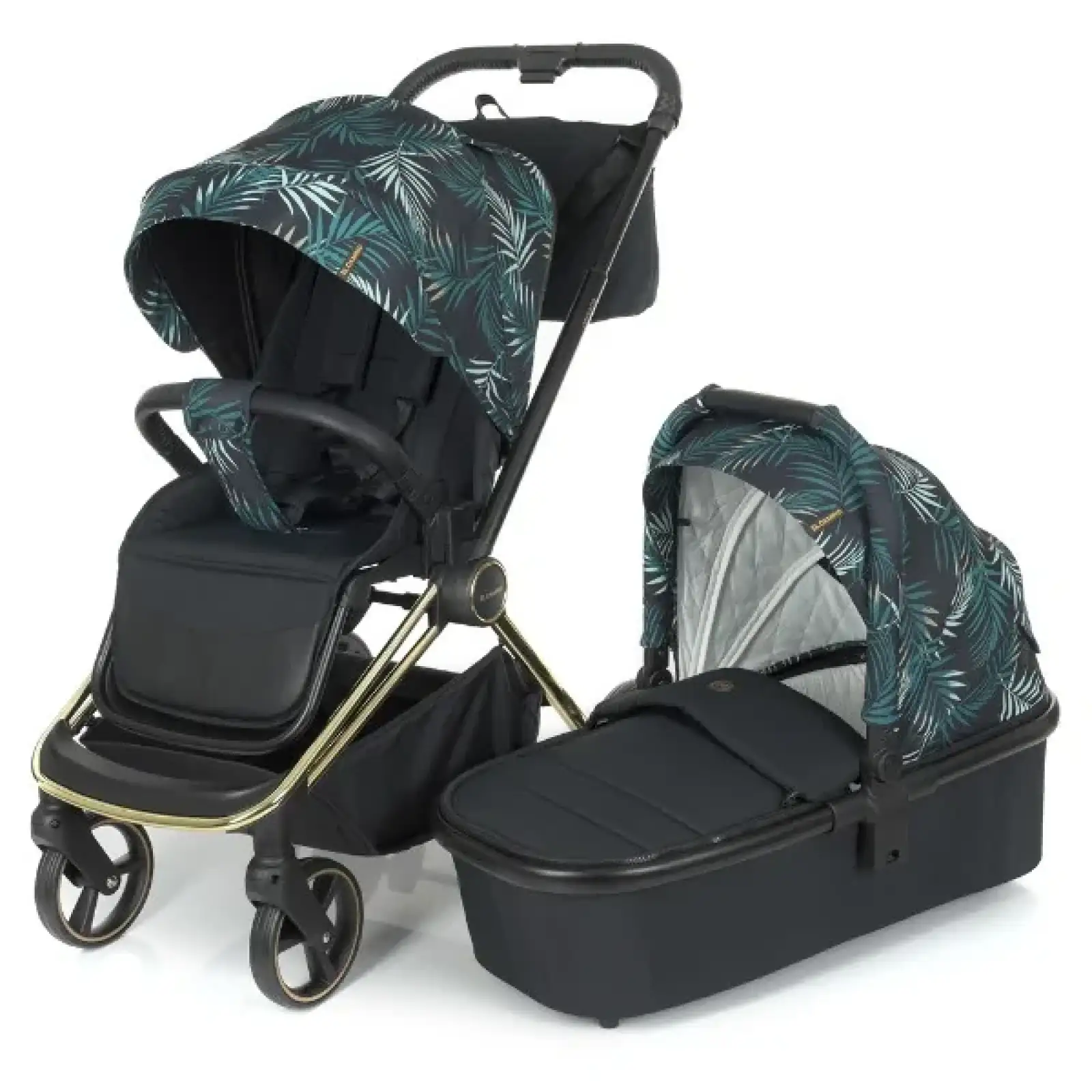 Коляска універсальна 2в1 El Camino Persona ME 1091-G (black green palm)