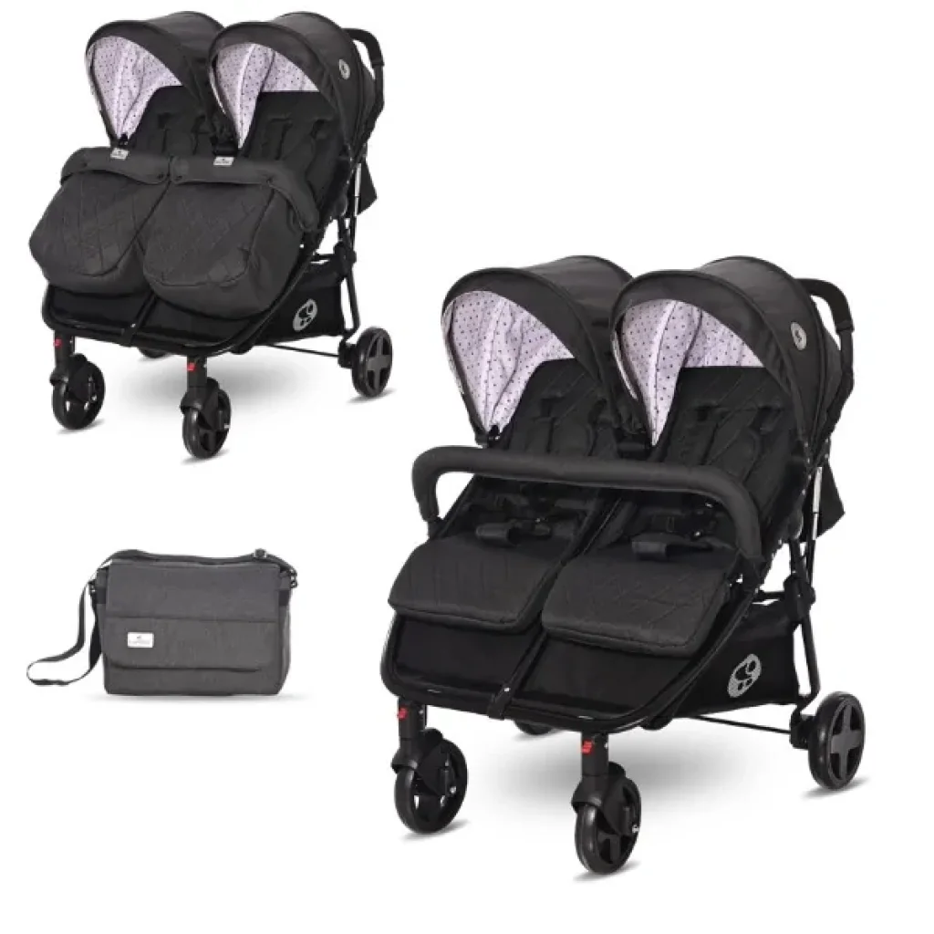 Коляска для двойни Lorelli DUO (black dots)