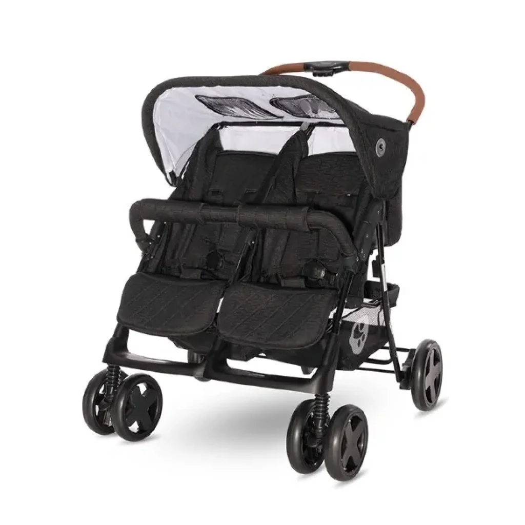 Коляска для двійні Lorelli TWIN (black)