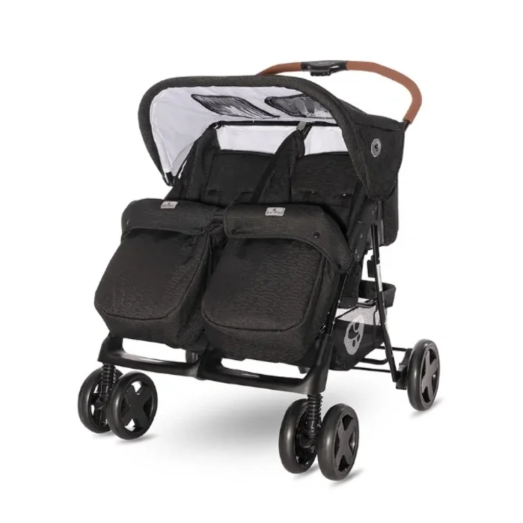 Коляска для двійні Lorelli TWIN (black)