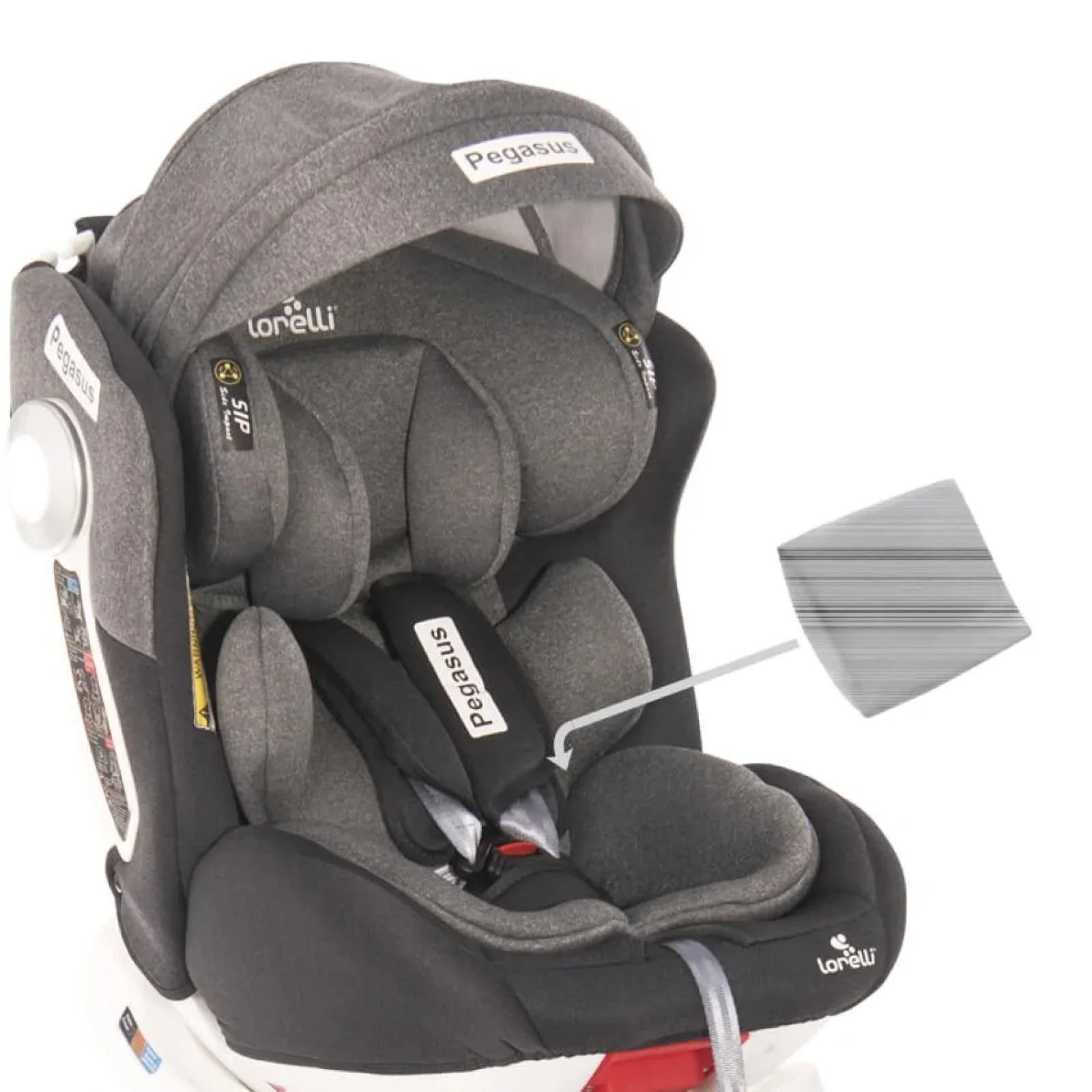 Автокресло Lorelli PEGASUS ISOFIX (0-36кг) (dark/light grey)