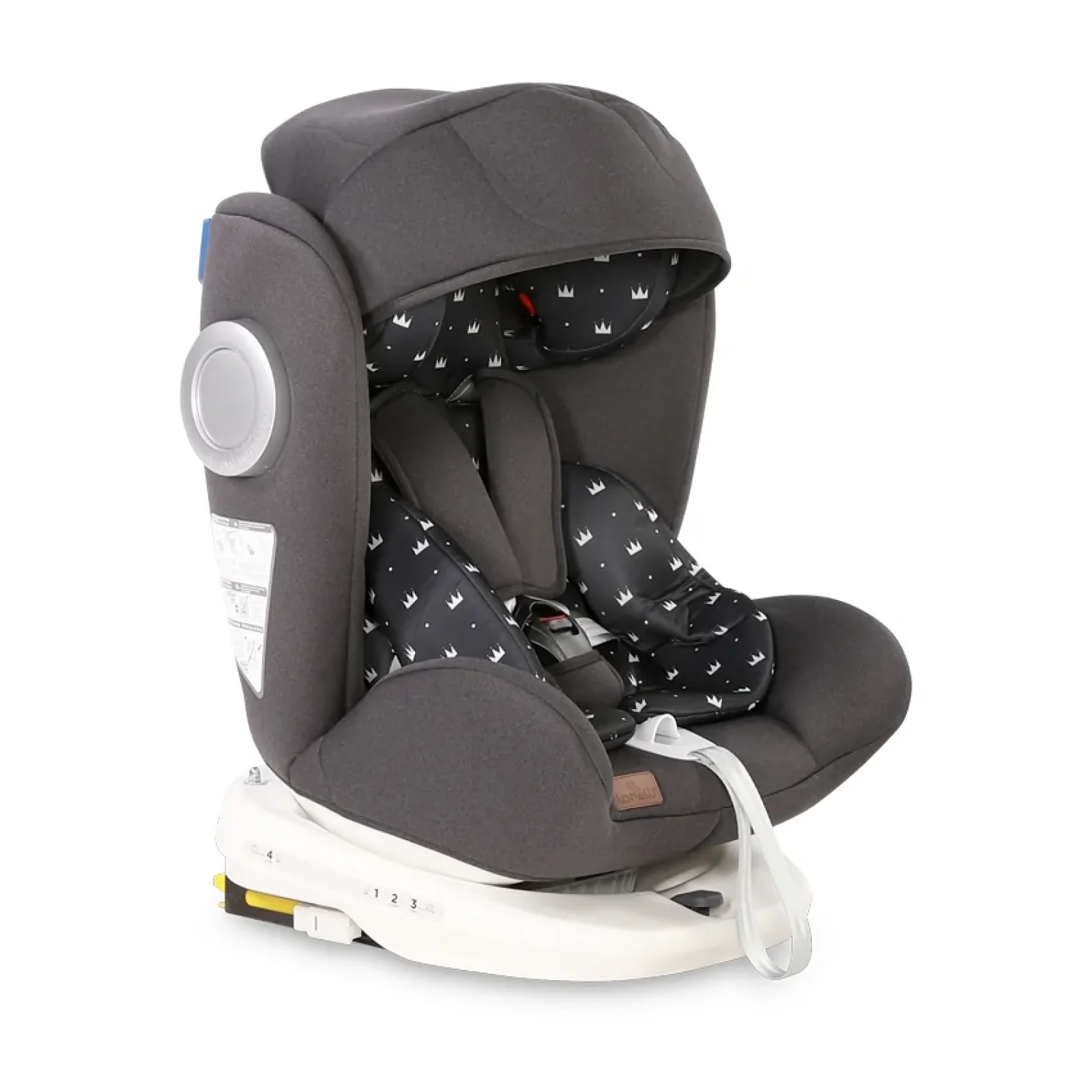 Автокресло Lorelli LUSSO SPS ISOFIX (0-36кг) (black crowns)