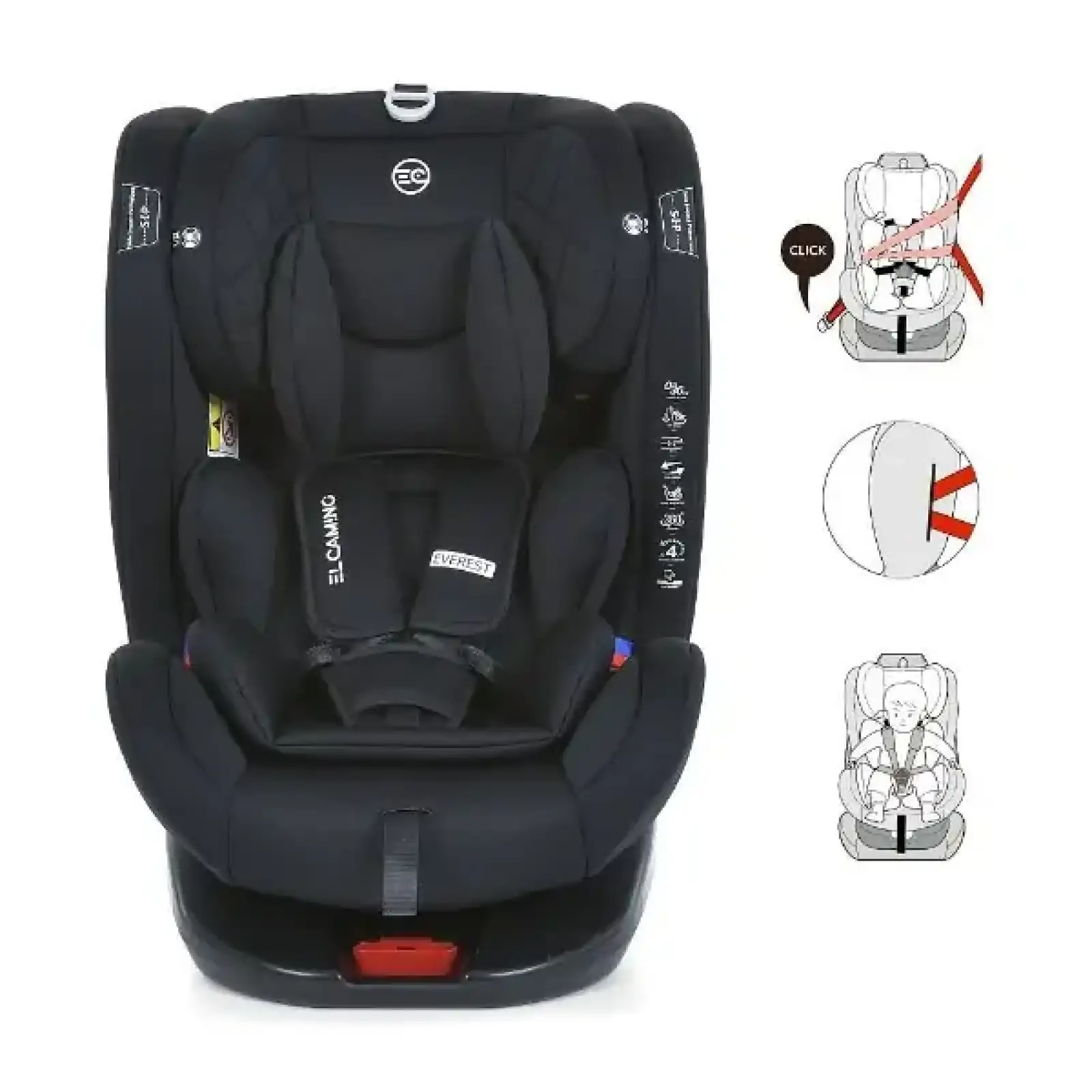 Автокрісло El Camino (0-36кг) ME 1114 EVEREST (black)