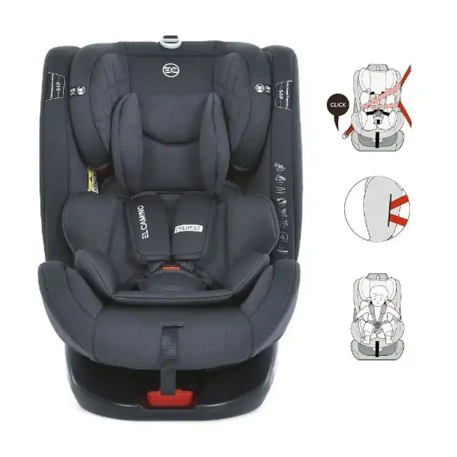 Автокрісло El Camino (0-36кг) ME 1114 EVEREST (dark grey)