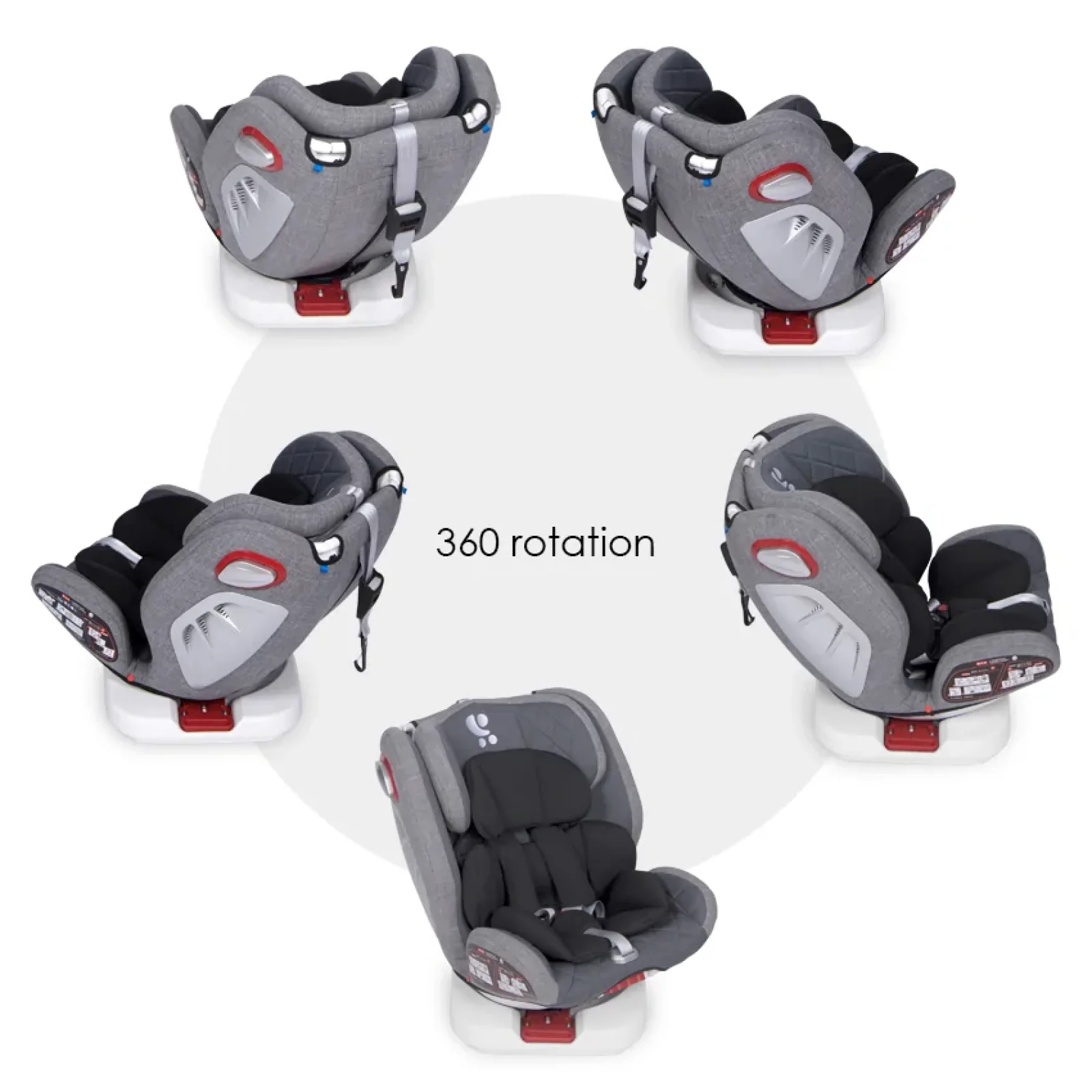 Автокрісло Lorelli ROTO ISOFIX (0-36кг) (red&black)