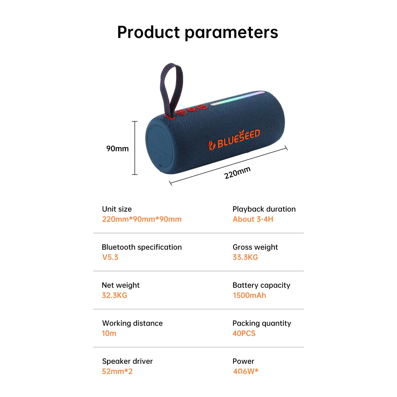 Колонка Bluetooth Blueseed BS-302 black UA