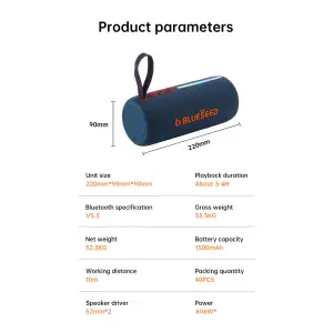 Колонка Bluetooth Blueseed BS-302 black UA