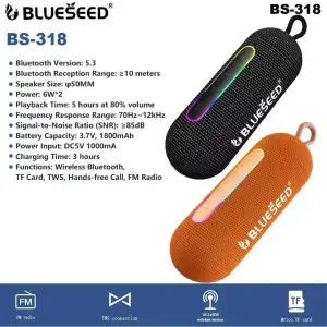 Колонка Bluetooth Blueseed BS-318 orange UA