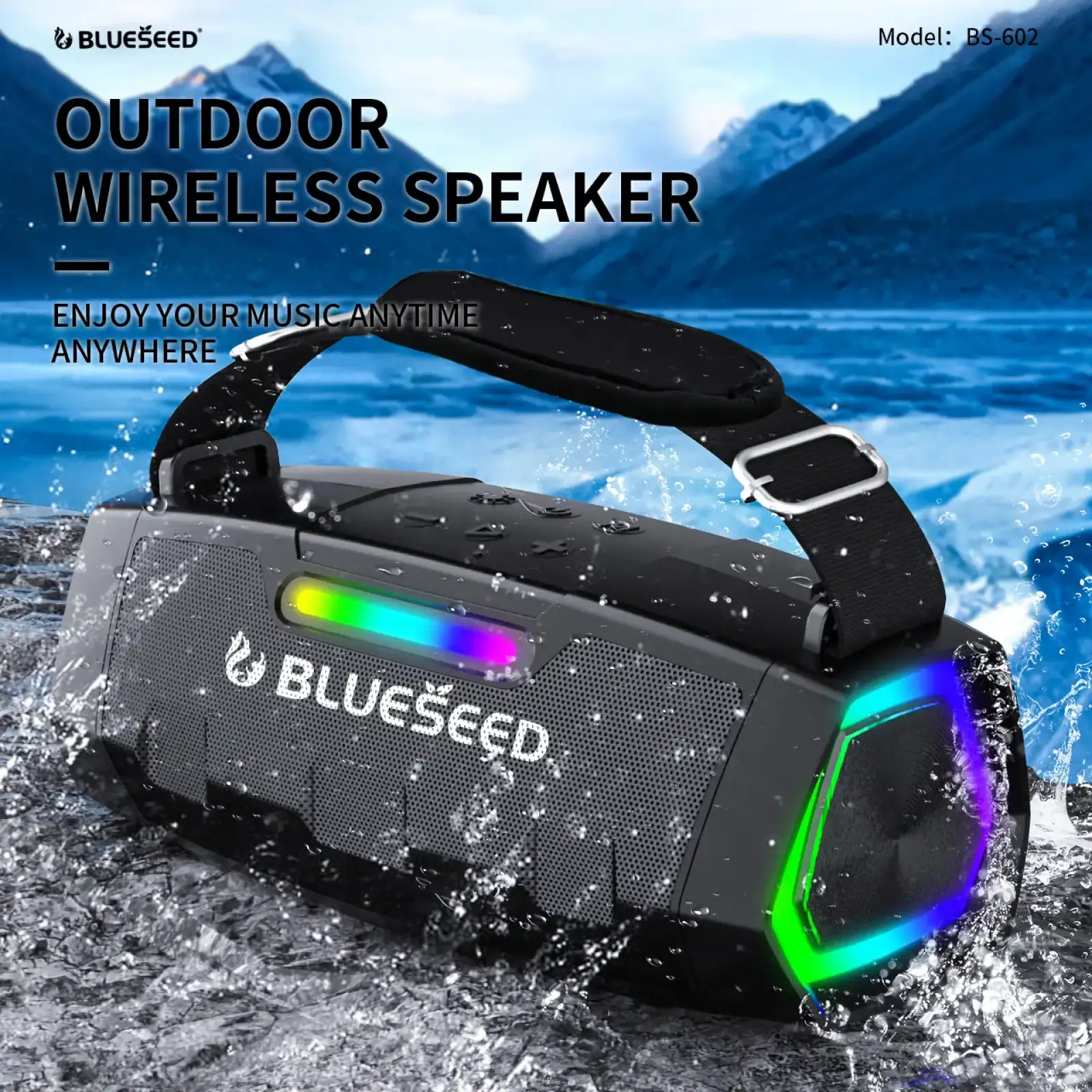 Колонка Bluetooth Blueseed BS-602 black UA