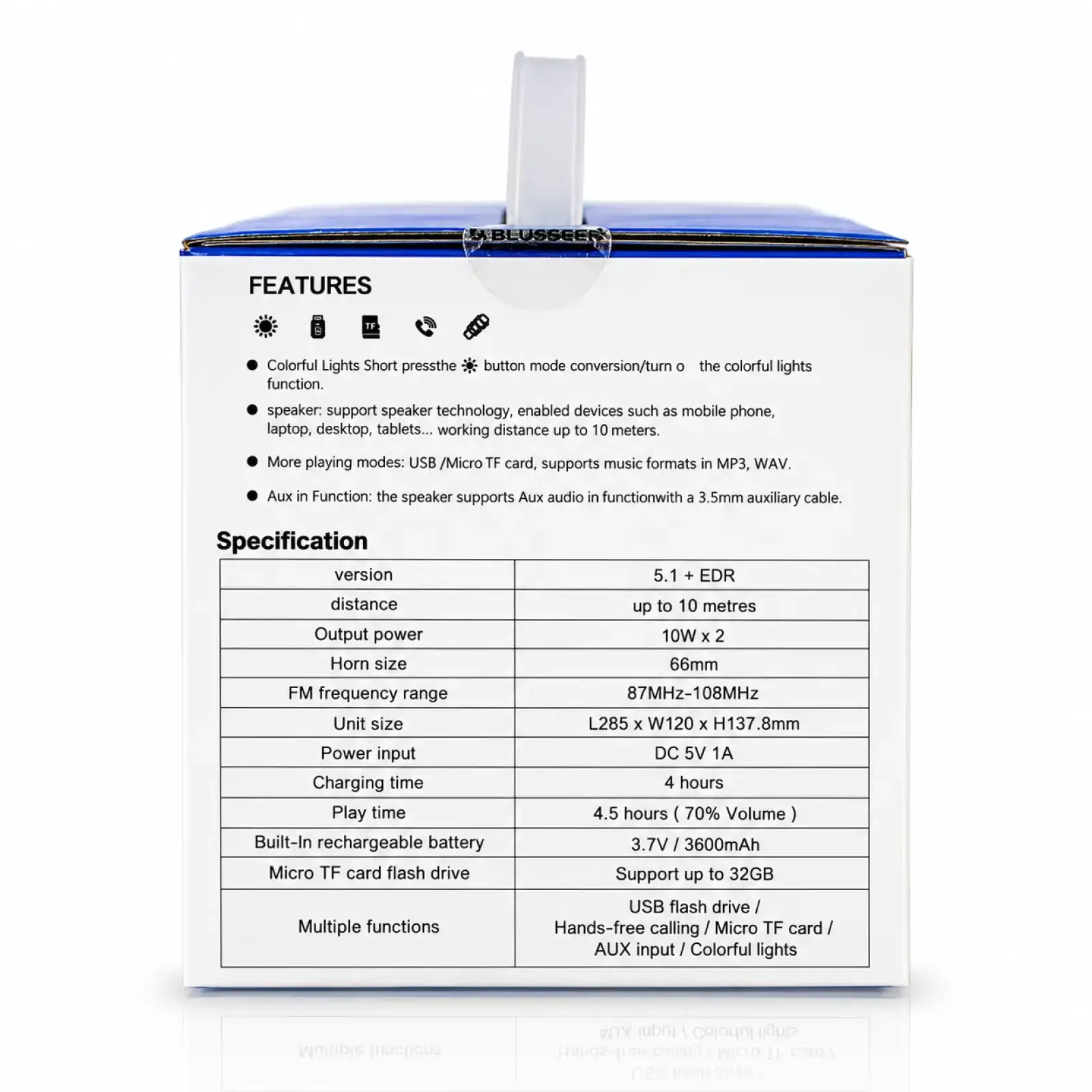 Колонка Bluetooth Blueseed BS-602 black UA