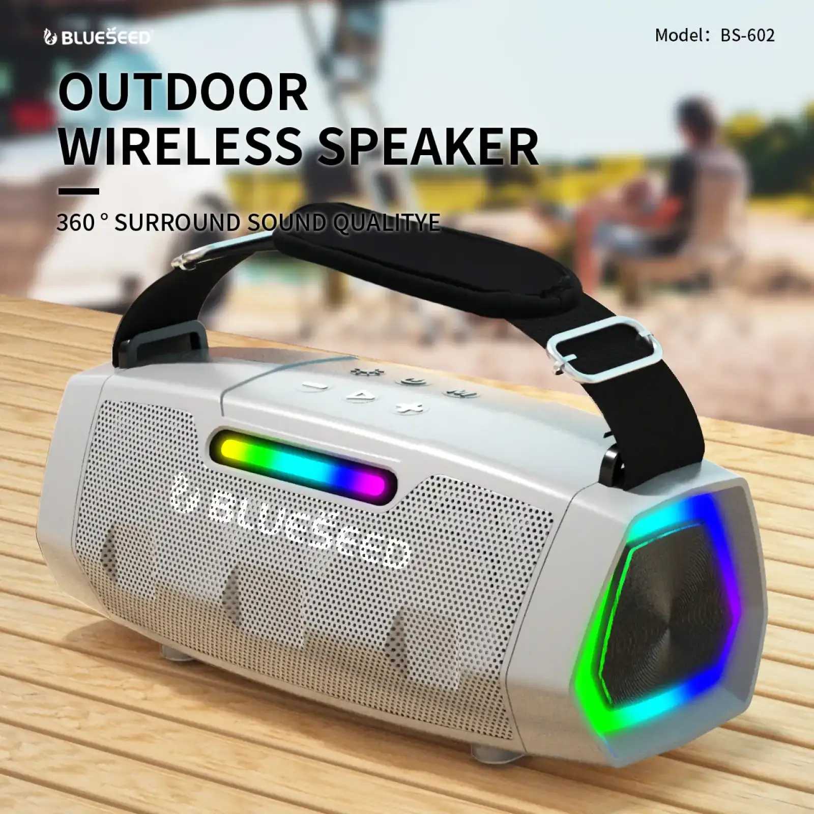 Колонка Bluetooth Blueseed BS-602 silver UA