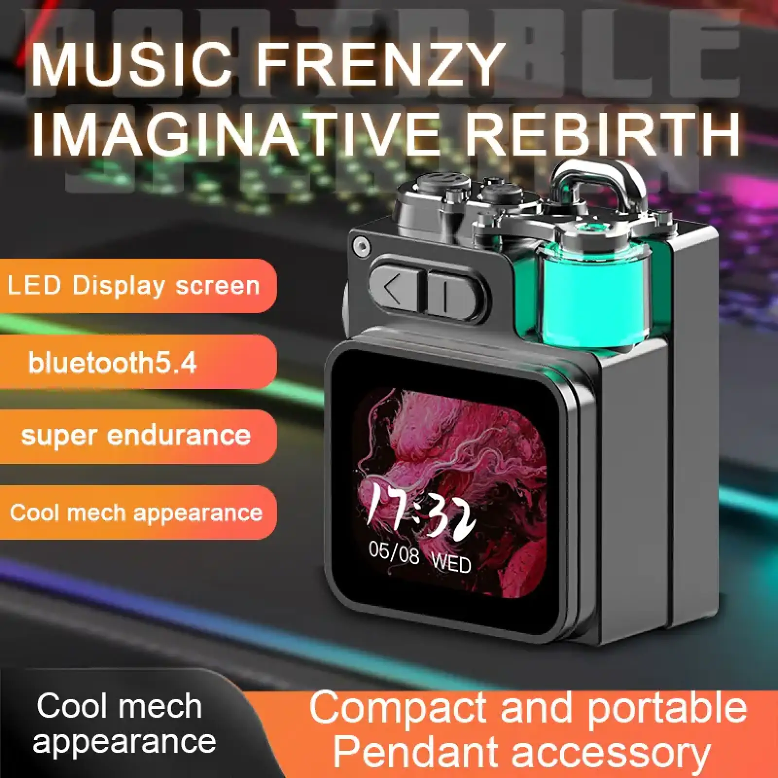 Колонка Bluetooth Blueseed DK-08 black UA