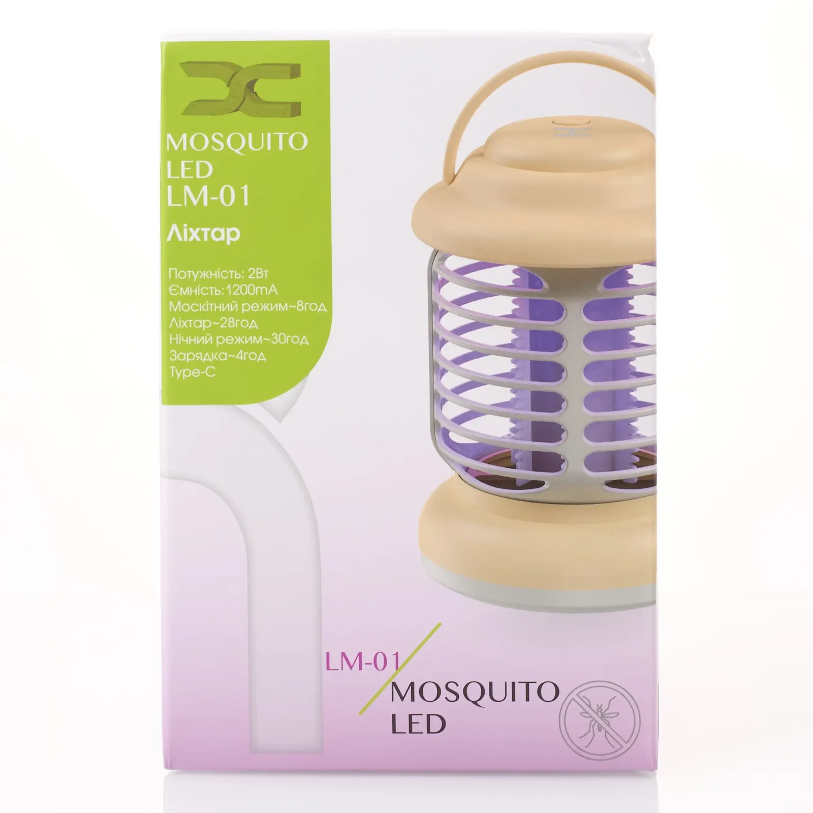 Лампа багатофункціональна DC LM-01 (1200mA) із захистом від комах білий UA