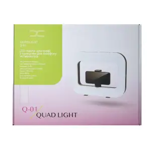 LED-лампа DC Q-01 з тримачем для селфі (прямокутна) Black