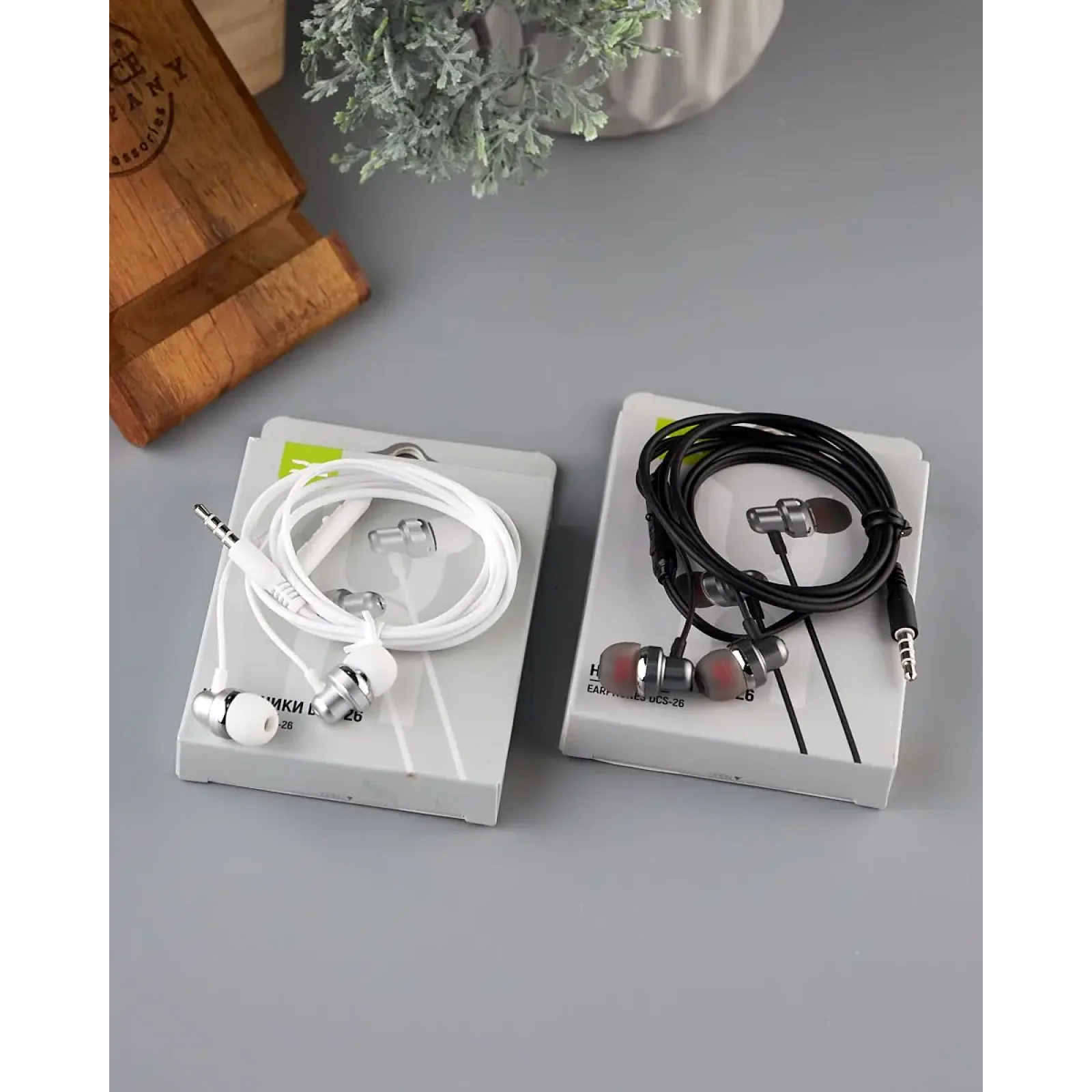 Проводні навушники DC DCS-26 (3.5mm) 1.15m срібний UA