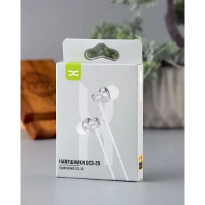Проводні навушники DC DCS-26 (3.5mm) 1.15m срібний UA