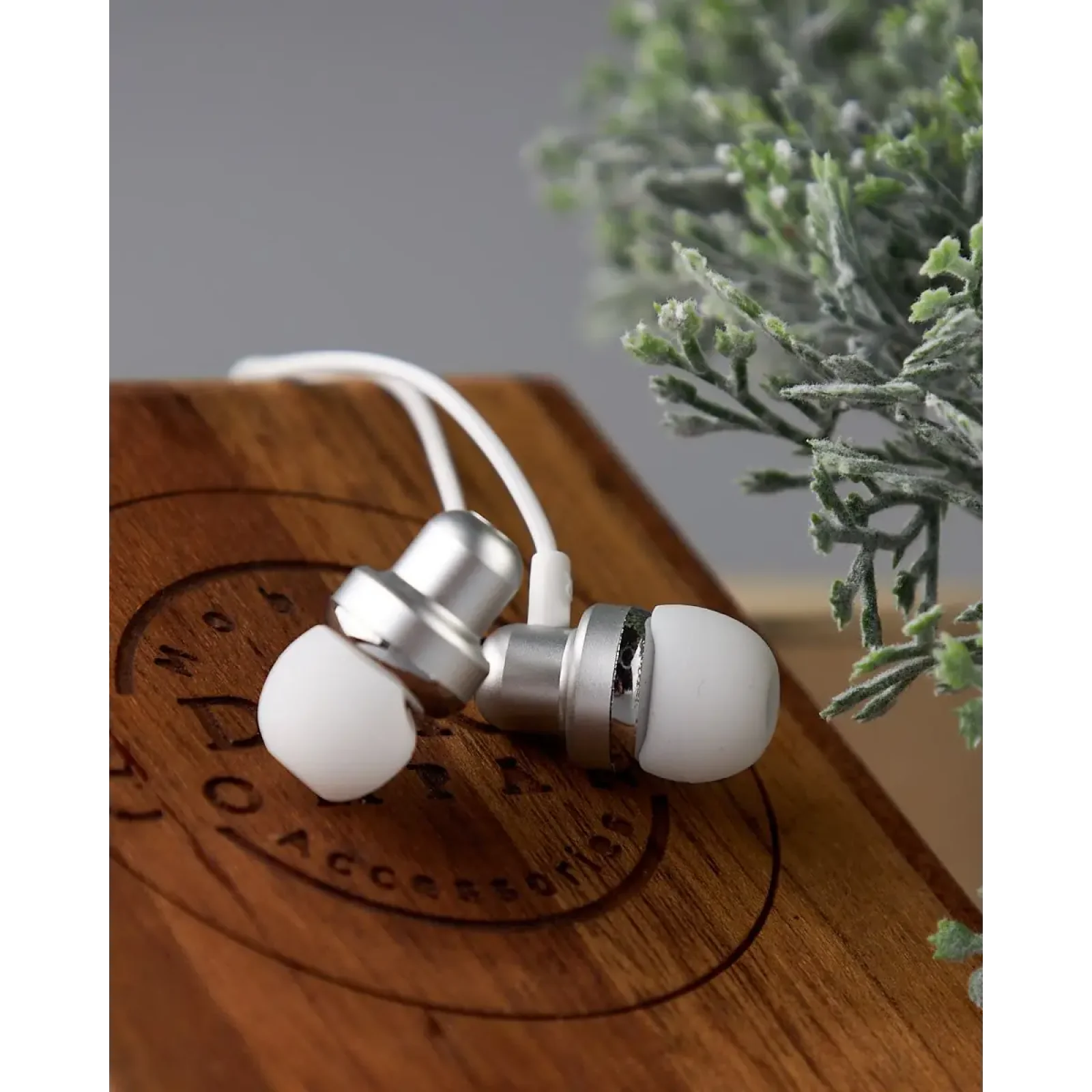 Проводні навушники DC DCS-26 (3.5mm) 1.15m срібний UA