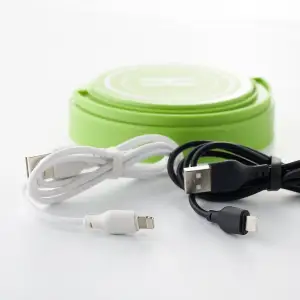 USB кабель DC Lightning (CL-11) 30pcs/bottle, 1m чорний/білий UA