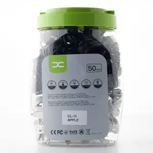 USB кабель DC Lightning (CL-11) 50pcs/bottle, 1m чорний/білий UA