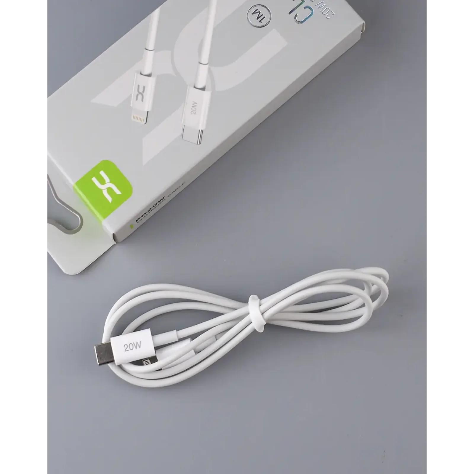 Кабель USB DC Type-C to Lightning (CL-Q21) PD/ 20W/ 1m білий UA