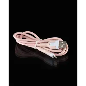 USB кабель DC Lightning (CL-12) 2.1A рожевий UA
