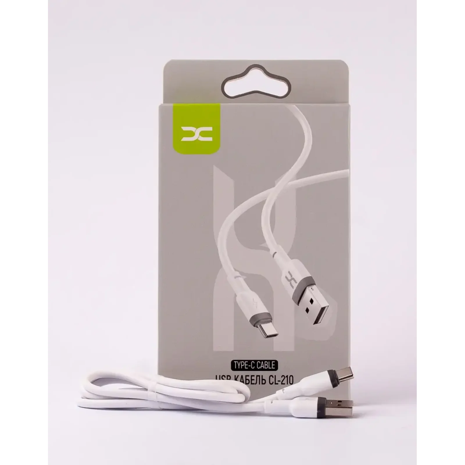 Кабель USB DC Type-C (CL-210) білий UA