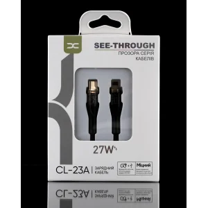Кабель USB DC Type-C to Lightning (CL-23A) 27W чорний UA