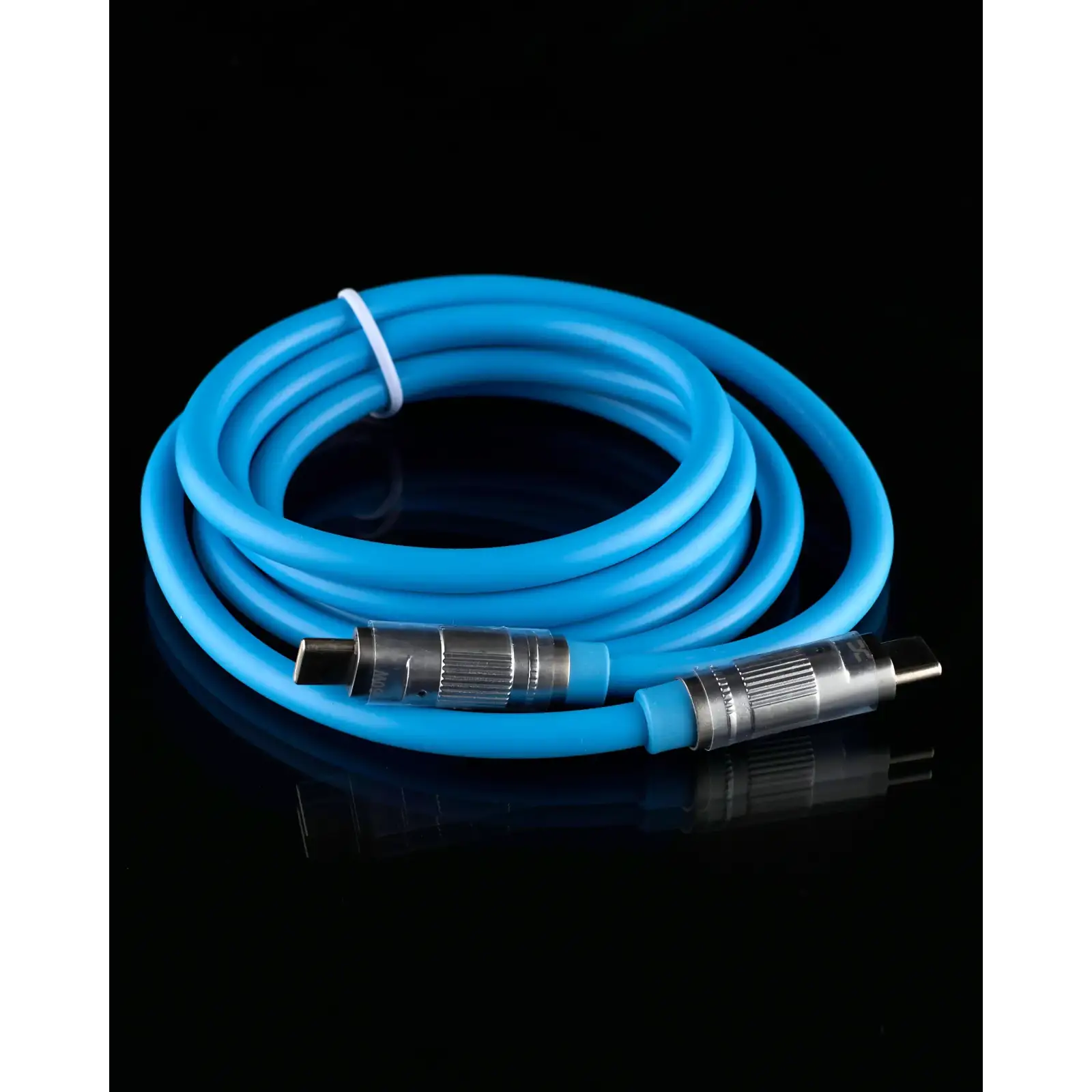 USB кабель DC Type-C to Type-C (CL-F28B) OD6.0/ PD/ 60W/ 1.2m блакитний UA