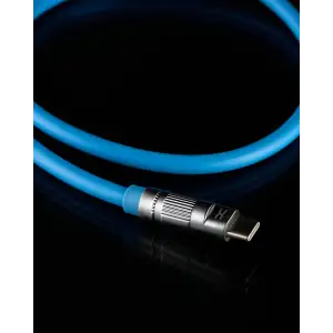 USB кабель DC Type-C to Type-C (CL-F28B) OD6.0/ PD/ 60W/ 1.2m блакитний UA