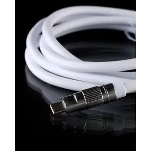 USB кабель DC Type-C to Type-C (CL-F28B) OD6.0/ PD/ 60W/ 1.2m білий UA