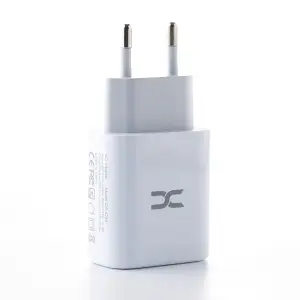 МЗП DC 2в1 блок (2 USB / 2.4A) + кабель (USB - Lightning) (CA-D24) білий UA