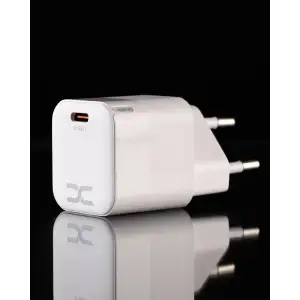 МЗП DC 2в1 блок (1 PD / 30W / GaN Technology) + кабель (Type-C - Type-C 60W) (CA-F06) білий UA