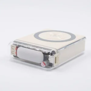 Портативний Powerbank з підтримкою MagSafe DC DP-F23 (10000 mAh) Fast Charging бежевий UA