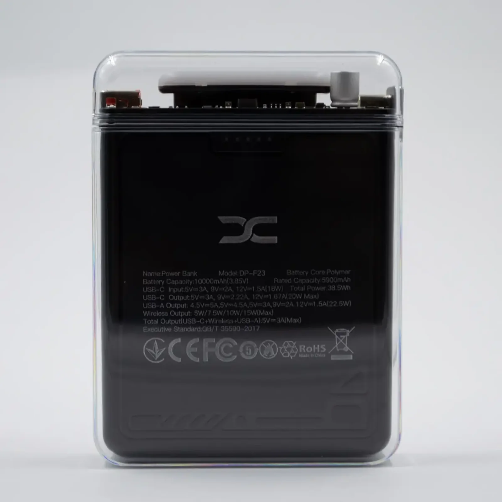 Портативний Powerbank з підтримкою MagSafe DC DP-F23 (10000 mAh) Fast Charging чорний UA