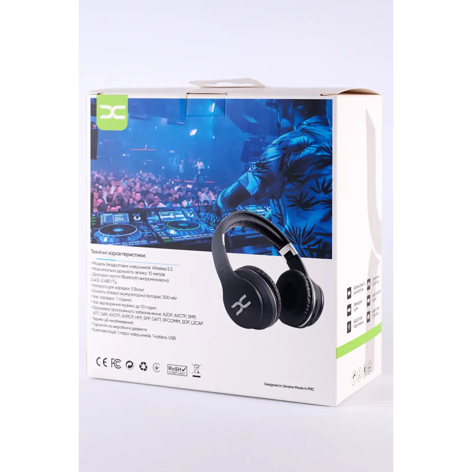 Накладна Bluetooth гарнітура DC EpicSound (DC-33) Black
