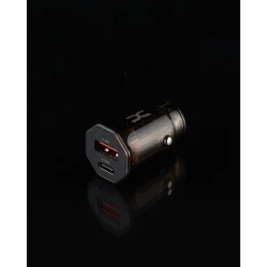 АЗУ DC 2в1 Lightning PD/30W+QC3.0/24W Fast Charger (TC-20) чорний UA