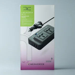 Авто-інвертор DC XC-37 (2*EU/2USB/PD/200W) чорний UA