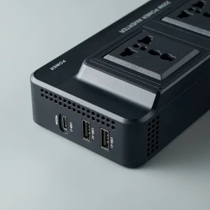 Авто-інвертор DC XC-37 (2*EU/2USB/PD/200W) чорний UA