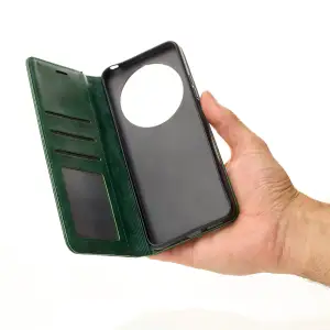 Чехол DC Elegant PU Case для Xiaomi Redmi 17C, Xiaomi Redmi 14C Dark Green