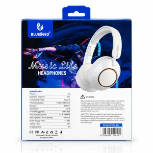 Накладна Bluetooth гарнітура Blueseed BS-H3 white UA